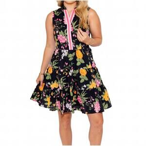 NEW THML bloom & bright dress in black